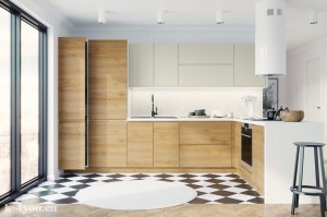BARCELONA - Modular Kitchen (wood effect, laminate)
