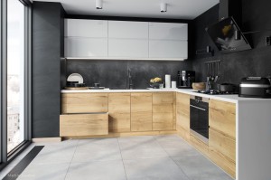BARCELONA - Modular Kitchen (wood effect, laminate)